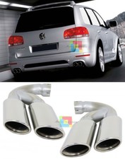 Anschlüsse Von Auspuffanlage VW Touareg 2002-2018 Inox Verchromt Look W12 4