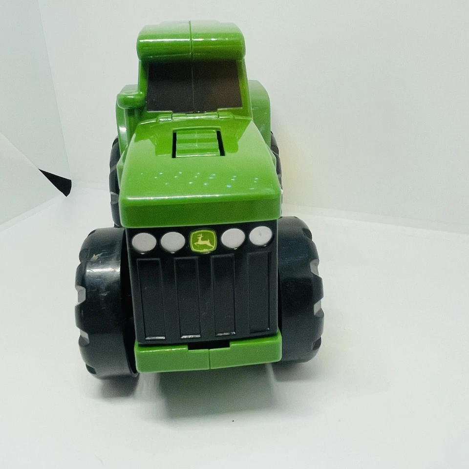 Learning Curve John Deere Green Flashlight Toy Light Sounds Pop Up Hood Rolling - Image 4 of 4