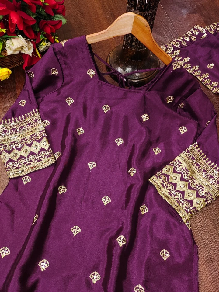 Hochzeit Kleidung Indisch Bollywood Salwar Kameez Party Pakistaner Kleid Anzug - Bild 3 von 4