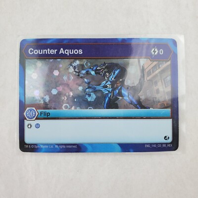 Bakugan Counter Aquos Card Flip  Bakugan Brawlers ENG 140 CO BB HEX