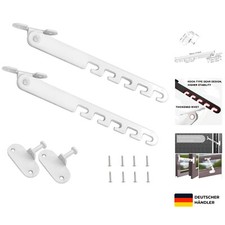 Fensterfeststeller Metall 18 cm 2er Set mit Zuschlagschutz für Kippfenster