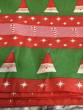 New Christmas Gnome, Candy Cane Placemats Set of 7 Measures 14x 19 Inch