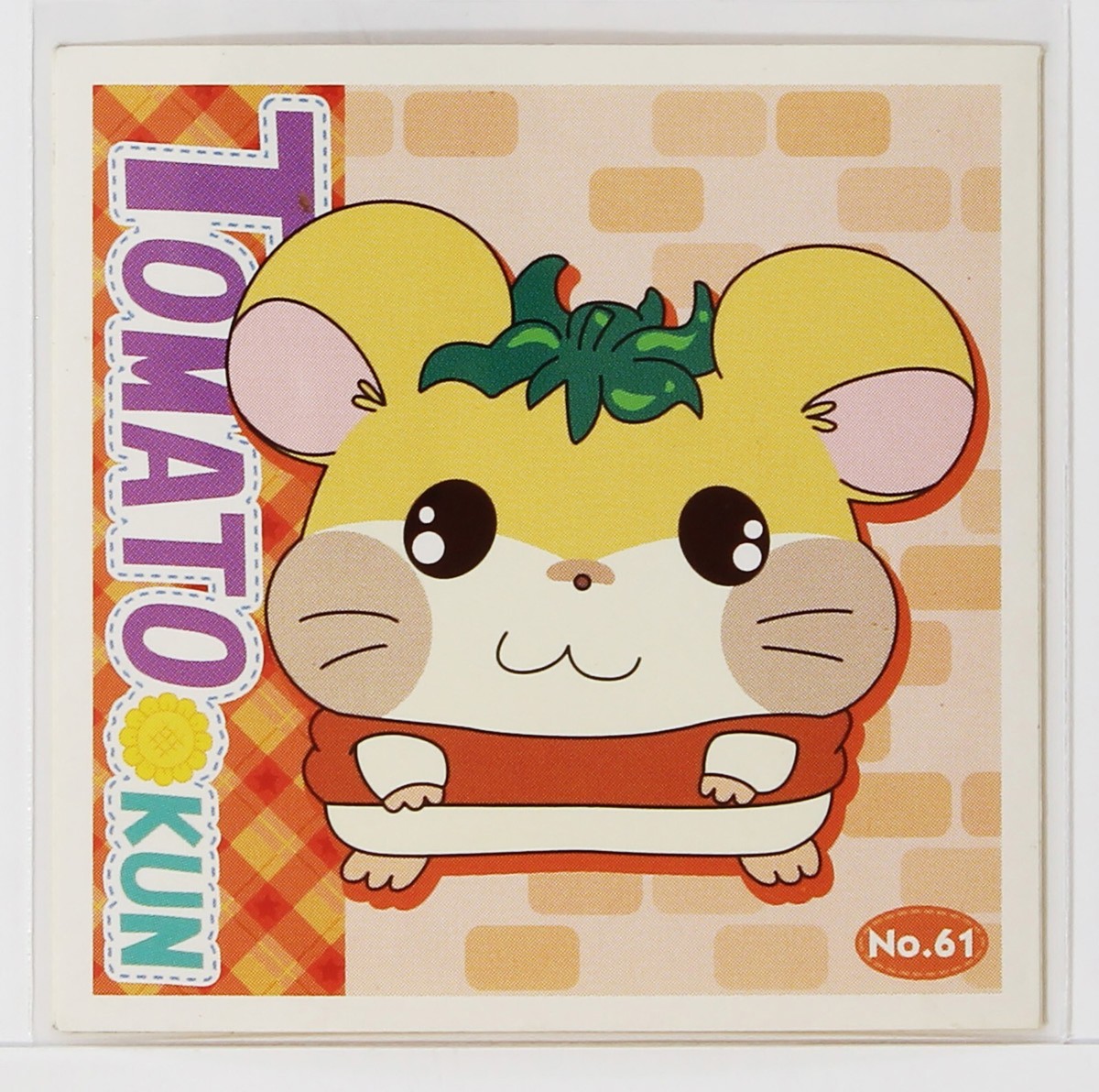 Hamtaro Mini Seal Sticker No.61 Tomy-T Hamster Japanese Anime