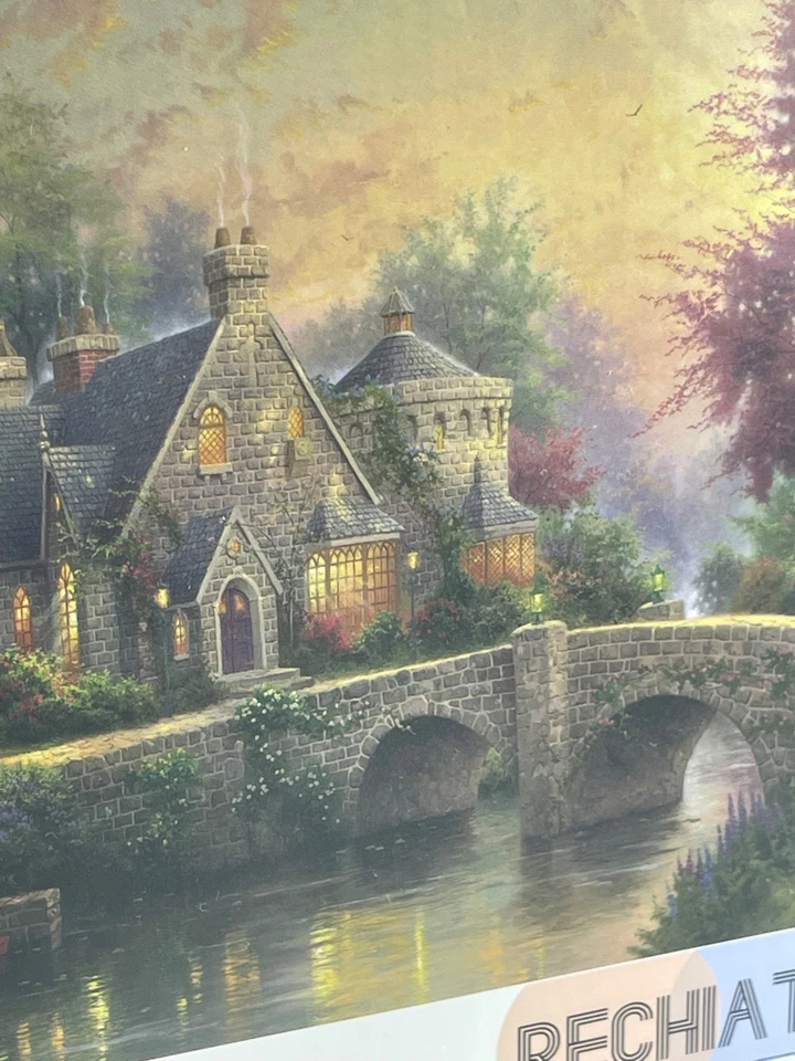 Thomas Kinkade Lamplight Manor 1000 Piezas Rompecabezas Kit Rechiato No.6618 Foto 4 de 4