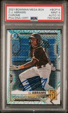 PSA 9 2021 Bowman Mega Box Chrome CJ Abrams Autograph Washington Nationals