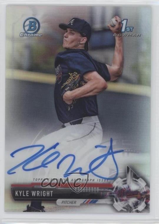 2017 Bowman Draft Chrome Pick Refractor 231/499 Kyle Wright #CDA-KW Auto 0q8c