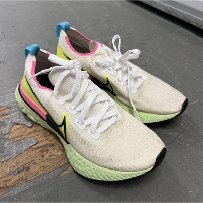 Nike React Infinity Run Flyknit Women's Sneaker White Volt Pink Glow CZ7993-100