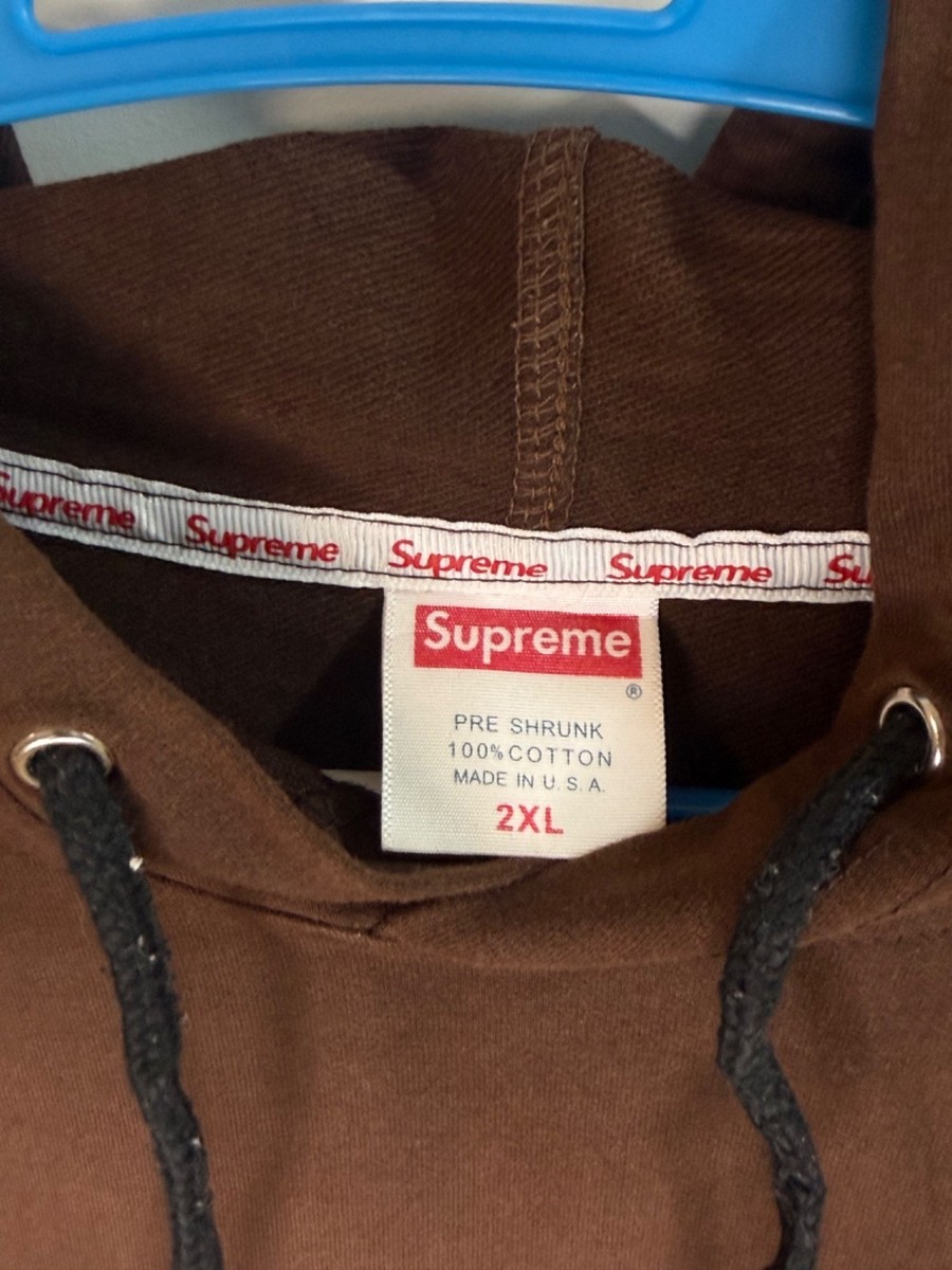 Supreme Vintage Hoodie XL Brown Rainbow Logo Made in USA Canada | eBay