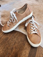Womens Paul Green Levi Perforated Brown Leath...
