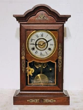Antique New Haven Clock Co.,  Mantel Clock, 1886, Model 752 with Alarm 
