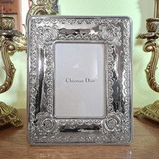 CHRISTIAN DIOR Cornice Portafoto in Argento 925 massiccio anni 80 x foto cm 9x13
