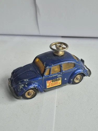 VINTAGE CORGI  400 VOLKSWAGEN BEETLE 1300 SALOON DRIVING SCHOOL  METALLIC BLUE