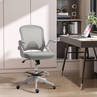 Vinsetto BüRostuhl Ergonomischer Schreibtischstuhl Mit Hochklappbaren Armlehnen