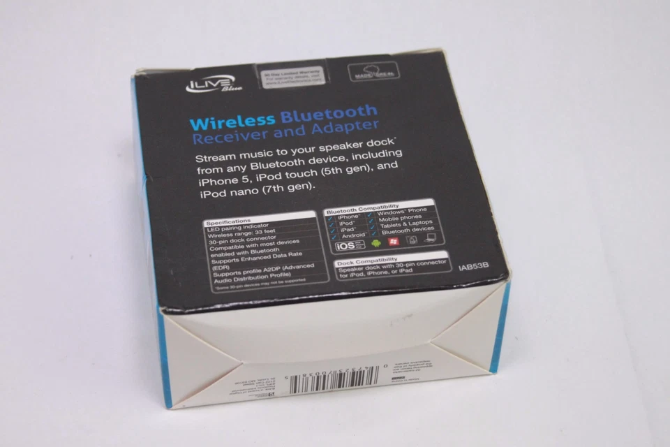 iLive Wireless Bluetooth Receiver and Adapter model IAB53B Unused - Image 2 of 2