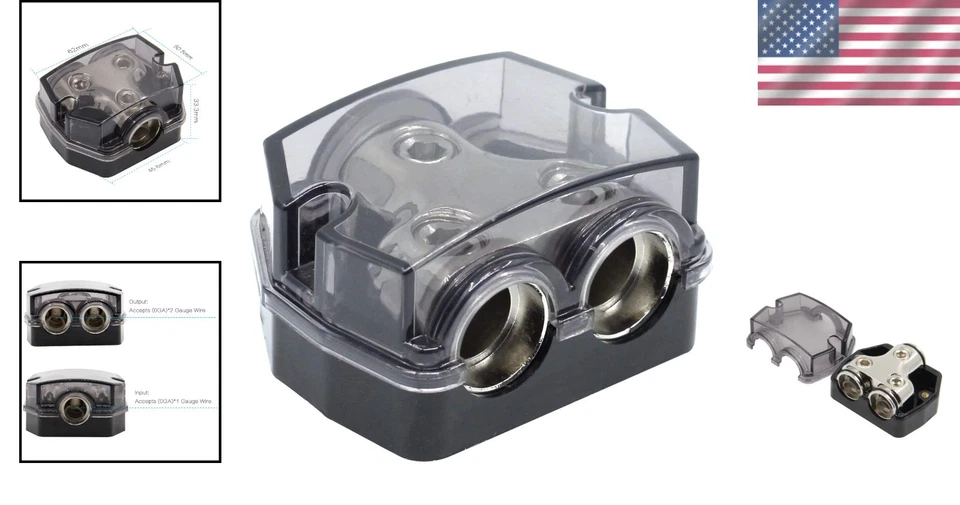 Compact and Durable Power Distribution Block for Car Audio Systems - 1x0GA+2x0GA - Image 2 of 4