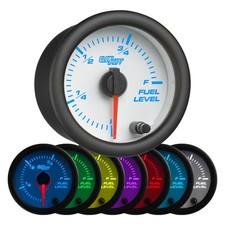 Glowshift Fuel Level Gauge Kit For Gas Diesel Fuel W 10 Ohm Levels White 7 Glowshift Fuel Level Gauge Kit For Gas Diesel Fuel W 10 Ohm Levels White 7