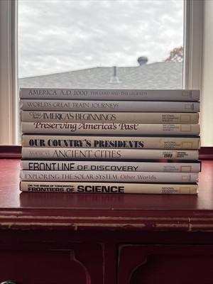 Lot of 9 National Geographic Society Books: More Obscure Topics Nature Science