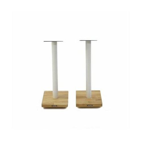 Apollo Cyclone 6 Speaker Stands - Natural Oak-White Pole - Picture 1 of 1