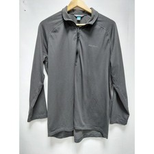 Eddie Bauer Men s Active 1/4 Zip Gray Pullover Performance Shirt Size L