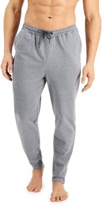 Alfani Men's Moisture-Wicking Pajama Joggers-Color:Oxford Grey Heather-S:X-Large