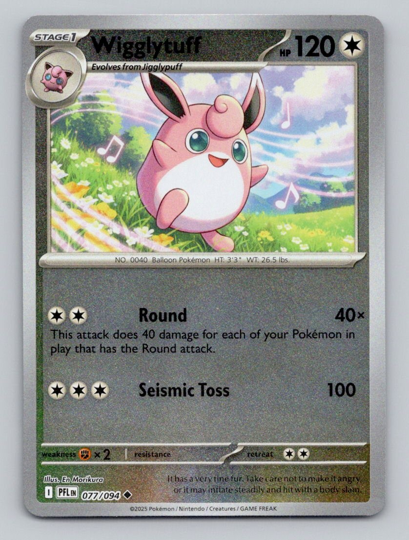 Reverse Holo Wigglytuff 077/094 Uncommon Phantasmal Flames Pokemon