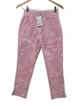 RARE COLOR NWT Sz XXS Petite Figs Marbled Pink Womens Yola Scrub Pants Yoga WB