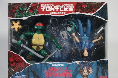 Stranger Things x Teenage Mutant Ninja Turtles Eleven Leonardo Playmates Figur