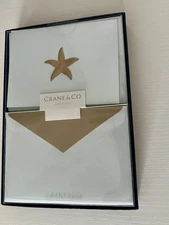 Crane & Co. Hand Engraved Starfish Blank Note Card Pack of 10 
