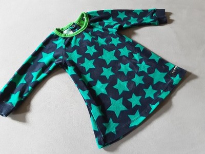 Villervalla Mädchen langarm Kleid 80 TOP Samt Sterne Festkleid Weihnachten blau