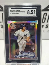 Jasson Dominguez 2024 Topps Chrome #89CB-12 '89 Topps Yankees Rookie RC SGG 8.5