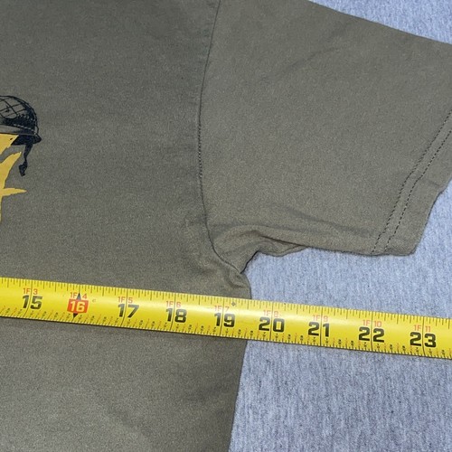 Maniac Army Men’s M Short Sleeve T Shirt Olive Green Double Sided - Picture 4 of 4