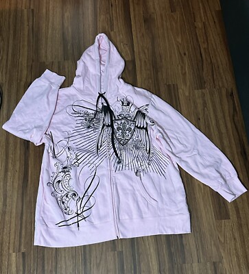 Bongo-Womens Full-Zip Hoodie Sweatshirt Jacket, 3XL, Pink