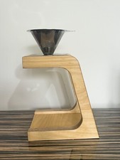 Wooden Pour Over Coffee Filter Stand Cup Drip Brew Coffee Station Filter Cup