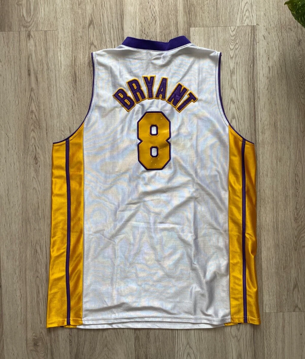 Authentic NBA Reebok Los Angeles Lakers Kobe Bryant 8 Jersey 52 SEWN  Vintage 