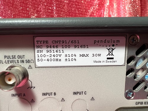Pendulum CNT-91 / 651 TIMER / COUNTER / ANALYZER 50Ps/300MHz - Picture 10 of 10