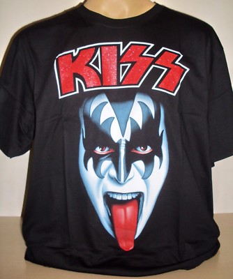 ミュージシャン KISS Official T-SHIRT Gene Simmons LSize Kiss Gene Simmons T-Shirt Size S M L XL 2XL 3XL Rock Band