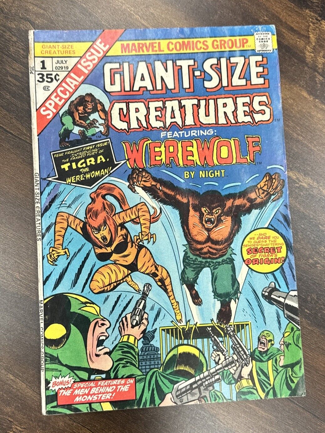 Giant-Size Creatures #1 Marvel Comics 1974 Werewolf By Night / 1st app. Tigra