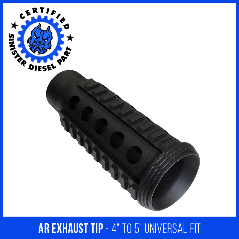 Sinister Diesel AR-15 Diesel Exhaust Tip 4" inlet, 5" tip diameter