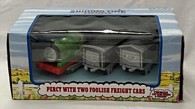 Thomas The Tank Engine & Friends - Percy W/ Two Train Cars Vintage New In Box!!