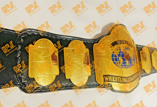 NWA World Tag Team Heavyweight Wrestling Championship Title Belt Black - Picture 5 of 9
