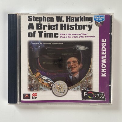 Stephen W Hawking A Brief History Of Time (1998) PC CD ROM, Windows, Focus, RARE