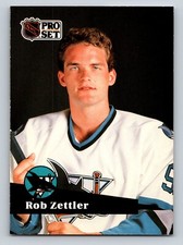 Rob Zettler 1991-92 Pro Set #330 San Jose Sharks