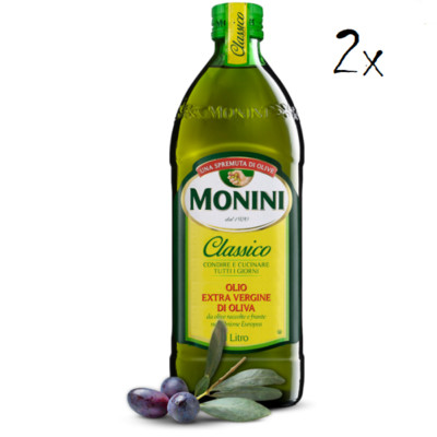 2x Monini Extra Natives Olivenöl 1L nativ olio extravergine di oliva Classico
