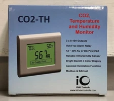 iO HVAC Controls CO2 Temperature and Humidity Monitor