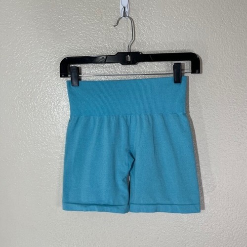 NVGTN Shorts Womens XS Compression Gym Workout Biker Logo Athletic Blue