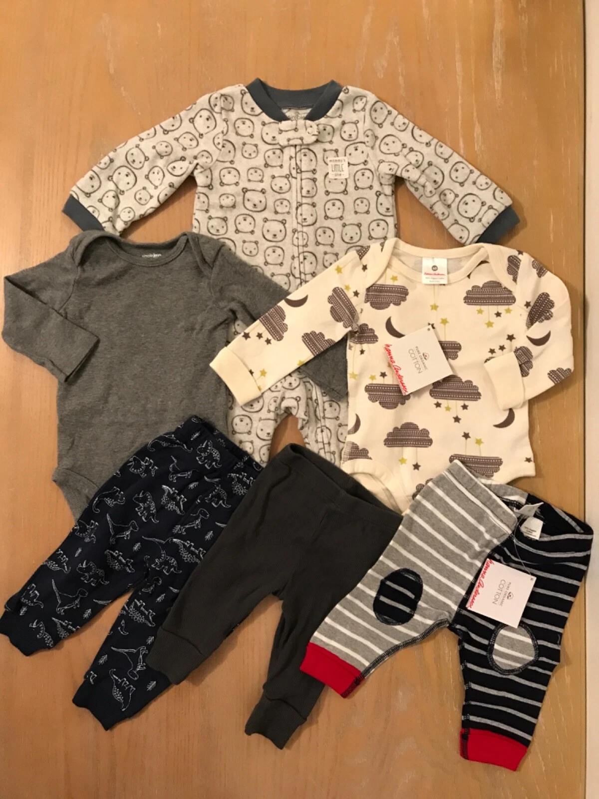 Hanna Andersson & Carter's Infant Boys Clothing Lot of 6 (2 New) Size 3-6 Months