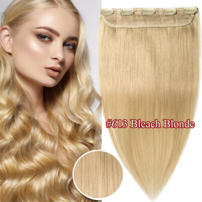 highlight THICK One Piece real Remy Human Hair Extensions Clip in 3/4 Full Head