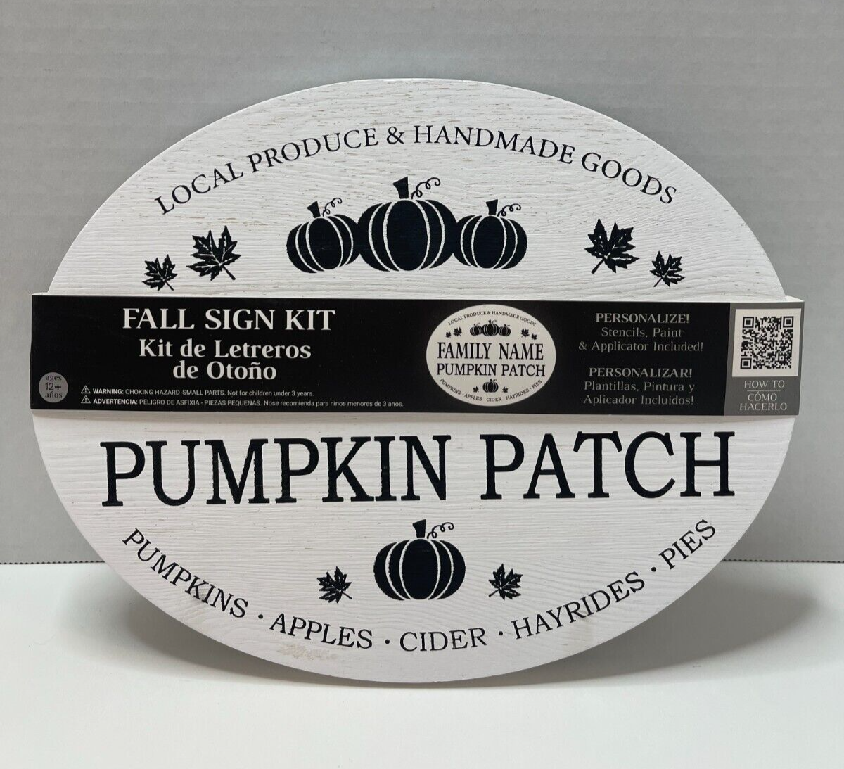 Holiday SURFACE APPEAL Fall Themed Wood Family Name Sign Kit NWT