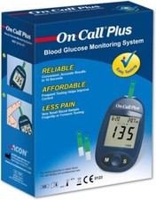 On Call Plus Glucometer with 10 FREE strips from ACON free shipping