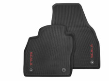 Original Skoda Scala Fußmatten Gummimatten Rot Satz vorn 2-teilig 657061502F